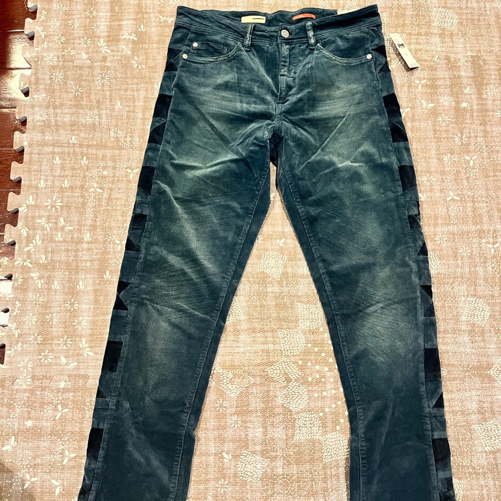 Pilcro slim boyfriend crop corduroy pant